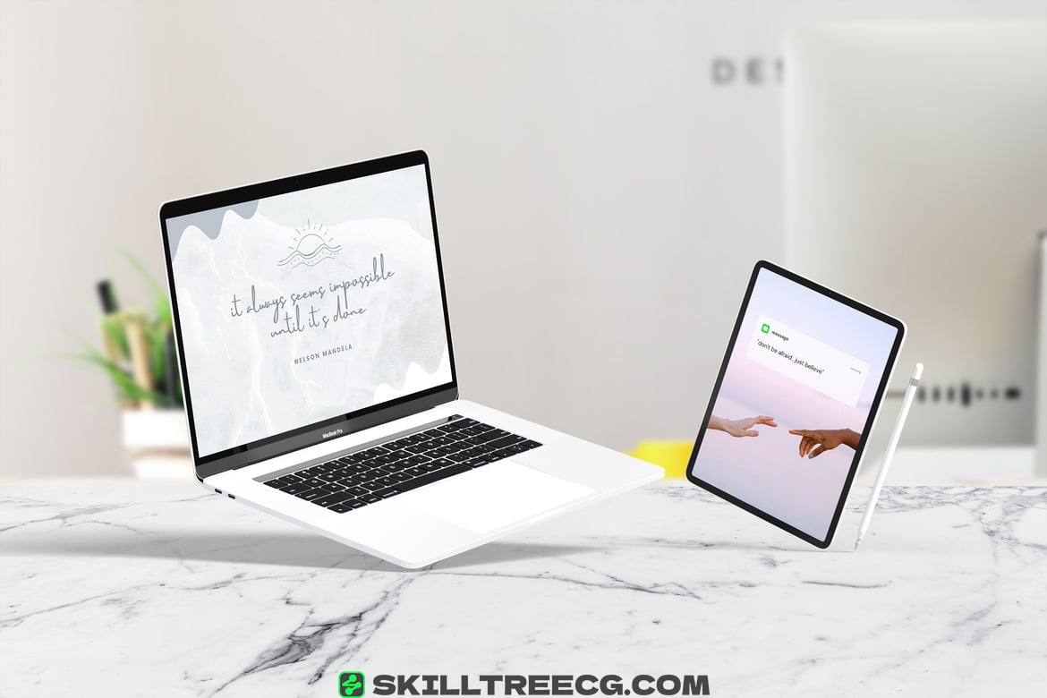 Macbook and iPad Pro Mockup（984563）-技能树